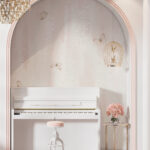 Papier peint Papillons sur fond blanc