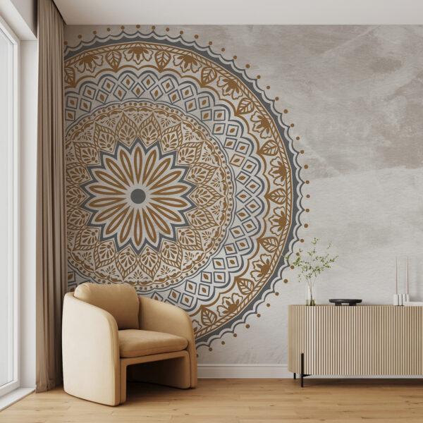 Motif circulaire sur une surface blanche Papier peint Motif circulaire sur une surface blanche