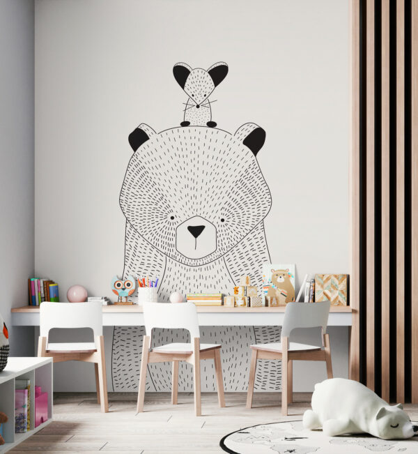 Dessin d'un ours Papier peint Dessin d'un ours