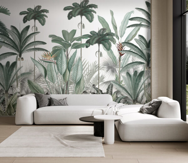 Paradis tropical avec une végétation luxuriante Papier peint Paradis tropical avec une végétation luxuriante