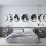 Papier peint Rangée de phases de la lune