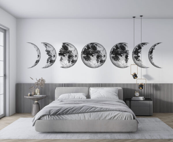 Rangée de phases de la lune Papier peint Rangée de phases de la lune