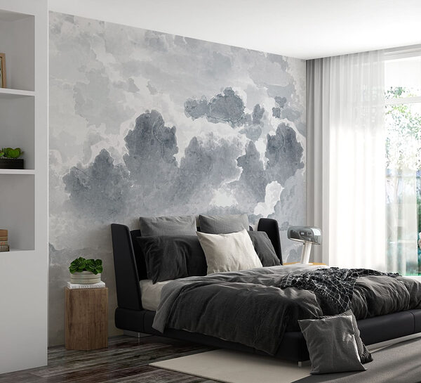 Nuages gris dans un ciel d'aquarelle Papier peint Nuages gris dans un ciel d'aquarelle