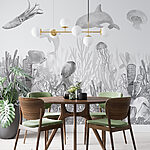 Papier peint Aquarelle d'un calmar