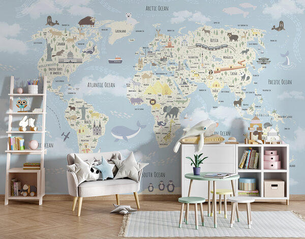 Carte du monde Papier peint Carte du monde