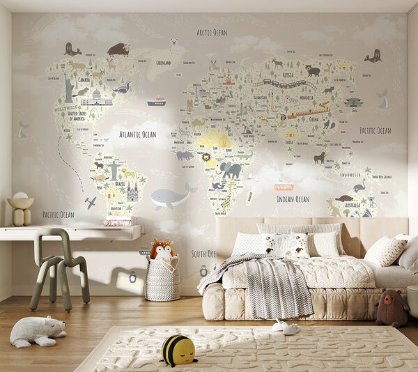Carte du monde Papier peint Carte du monde