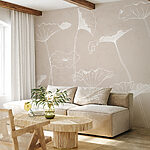 Papier peint Dessin d'une feuille