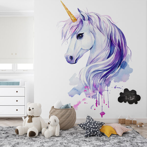 Aquarelle d'une licorne Papier peint Aquarelle d'une licorne
