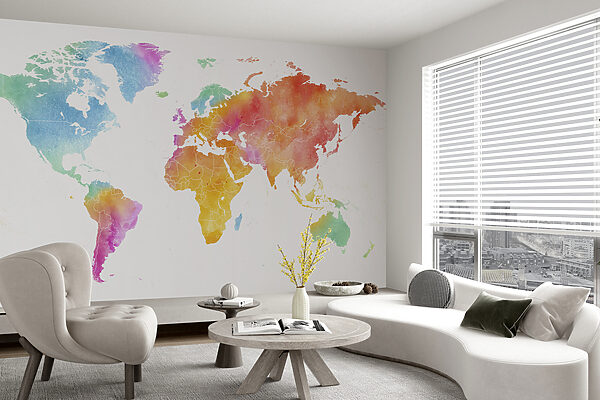 Carte du monde Papier peint Carte du monde