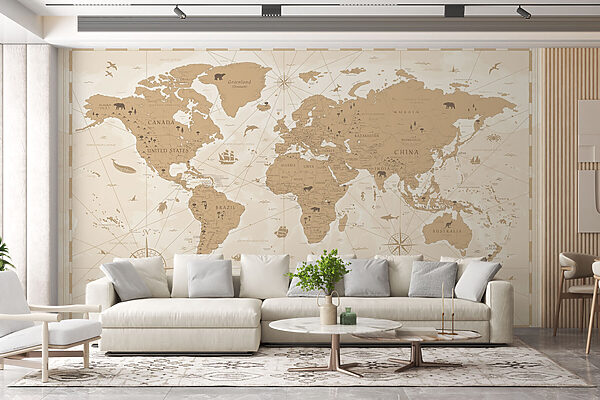 Carte du monde Papier peint Carte du monde