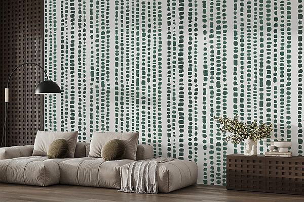 Motif vert et blanc Papier peint Motif vert et blanc