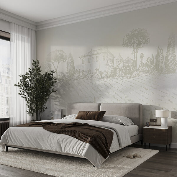 Ombre d'une plante sur un mur Papier peint Ombre d'une plante sur un mur