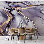 Papier peint Marbre abstrait avec des stries violettes.