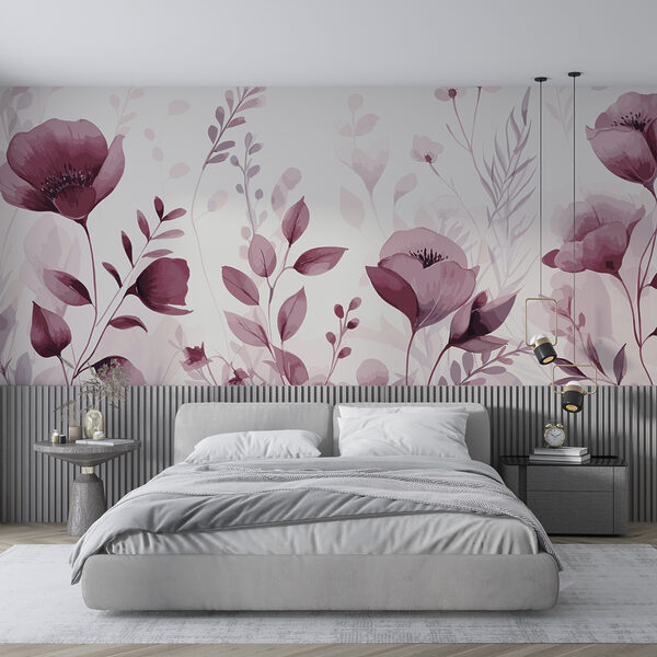 Des fleurs délicates avec des tons roses doux Papier peint Des fleurs délicates avec des tons roses doux