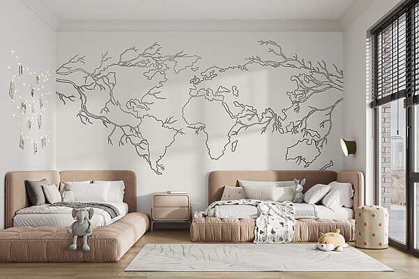 Carte du monde Papier peint Carte du monde