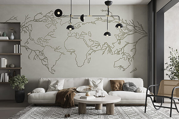 Carte du monde Papier peint Carte du monde