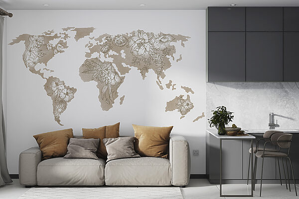 Carte du monde Papier peint Carte du monde