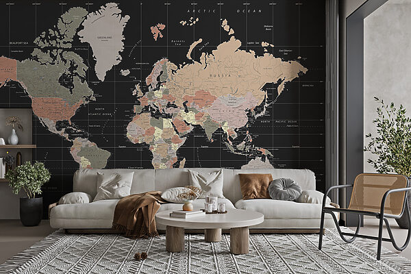 Carte du monde Papier peint Carte du monde