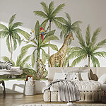 Papier peint Girafe dans la jungle