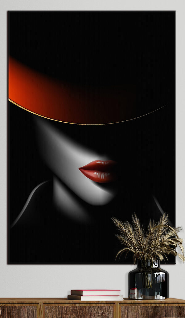 Une allure mystérieuse sous un chapeau ombragé Tableaux Une allure mystérieuse sous un chapeau ombragé