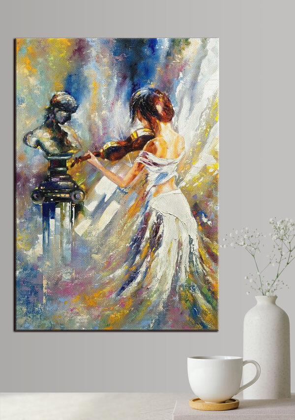 Peinture d'une femme jouant du violon Tableaux Peinture d'une femme jouant du violon