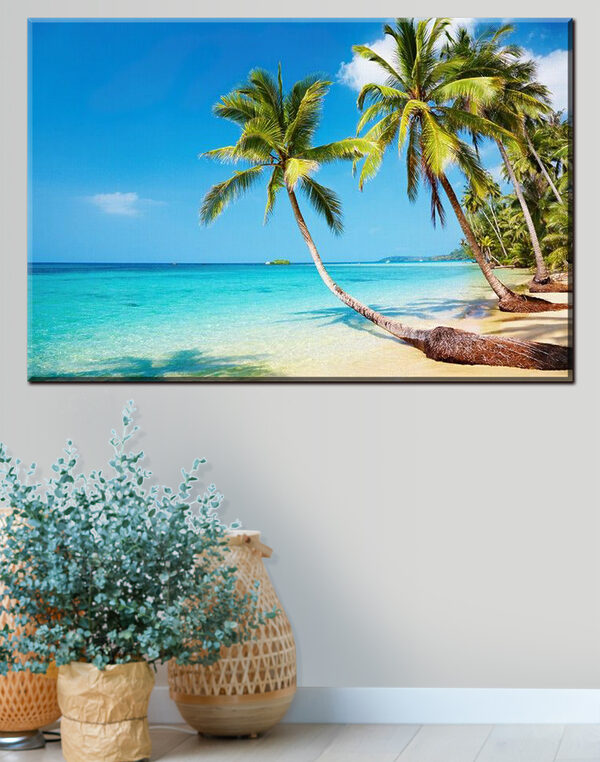 Palmiers sur une plage Tableaux Palmiers sur une plage