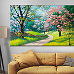 Tableaux Groupe d'arbres aux fleurs roses