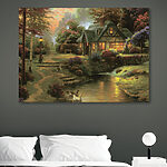 Tableaux Image floue d'une cheminée