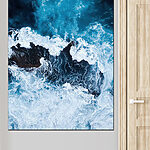 Tableaux Vagues s'écrasant sur un rocher