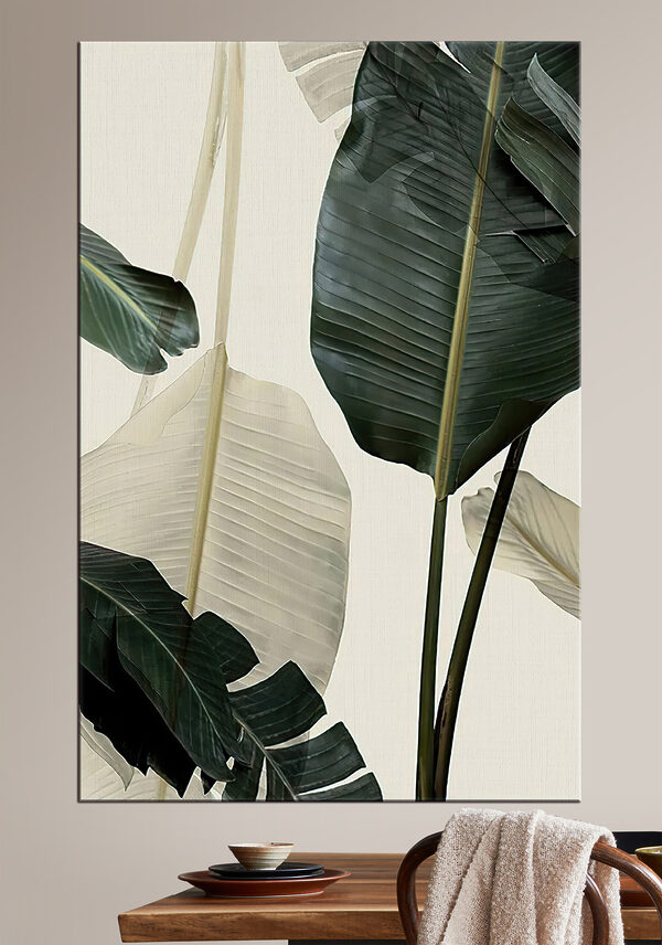 Feuilles de bananier dans une lumière douce Tableaux Feuilles de bananier dans une lumière douce