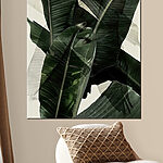 Tableaux Couches abstraites de feuilles vertes.
