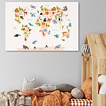 Tableaux Carte du monde avec animaux