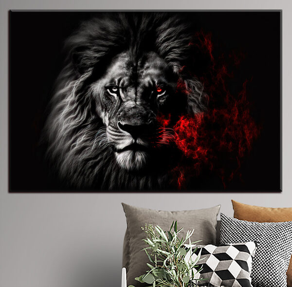 Lion majestueux au regard ardent Tableaux Lion majestueux au regard ardent