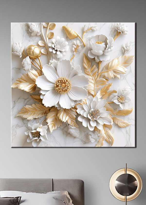 Relief floral orné aux tons élégants Tableaux Relief floral orné aux tons élégants