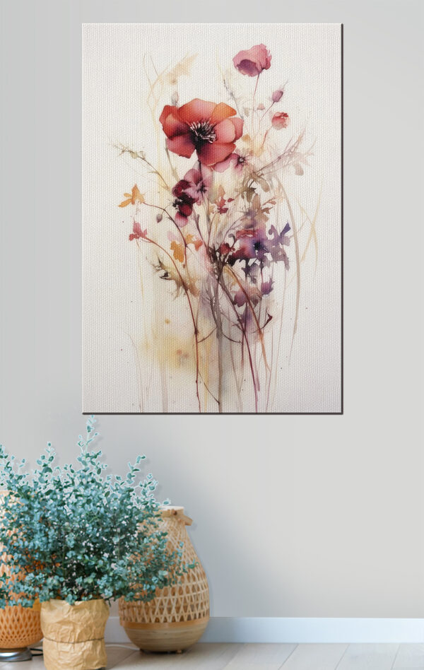 De délicates aquarelles fleurissent en harmonie Tableaux De délicates aquarelles fleurissent en harmonie