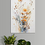Tableaux Délicate composition florale peinte à l'aquarelle.
