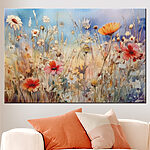 Tableaux Les fleurs sauvages dansent dans la brise d'été