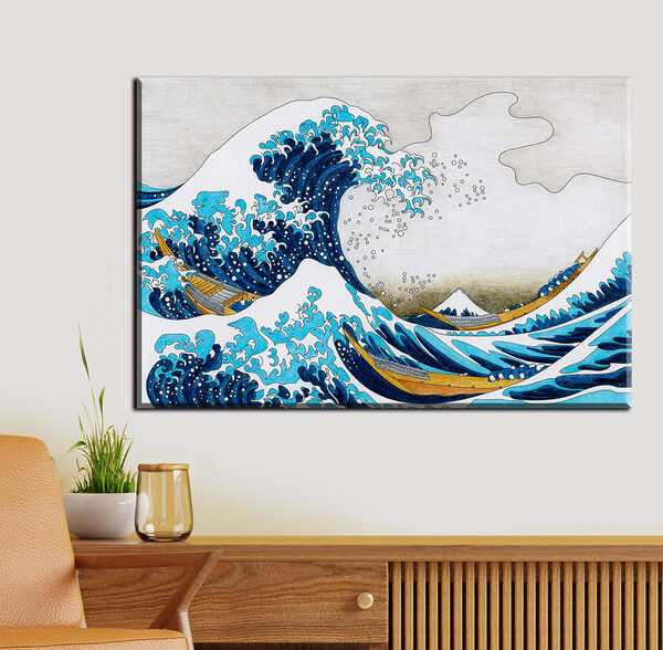 Dessin d'une grande vague Tableaux Dessin d'une grande vague