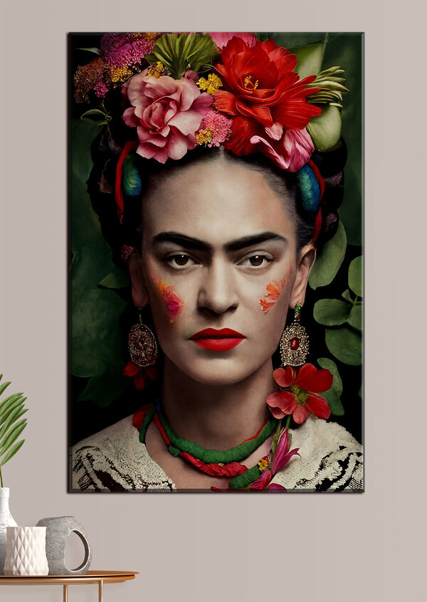 Une coiffe florale vibrante et des couleurs audacieuses Tableaux Une coiffe florale vibrante et des couleurs audacieuses