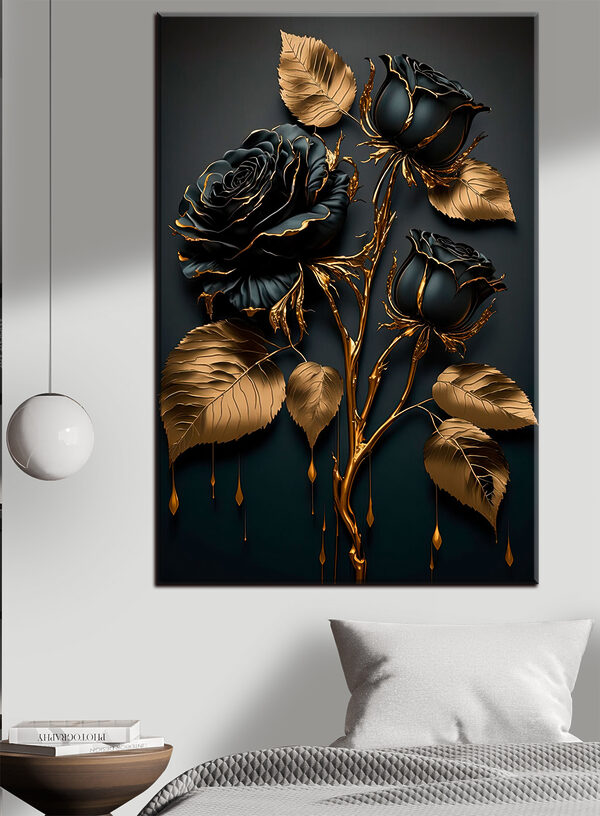 Des roses élégantes dans les tons de minuit Tableaux Des roses élégantes dans les tons de minuit