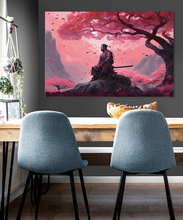 Homme assis sur un rocher avec une épée Tableaux Homme assis sur un rocher avec une épée