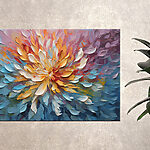Tableaux Explosion florale abstraite et colorée.