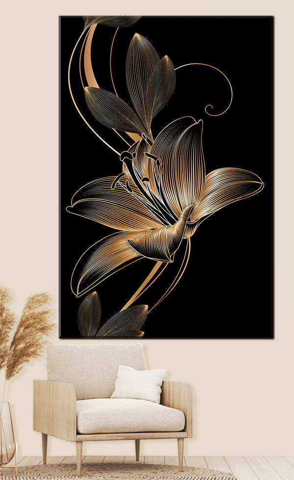 Illustration florale élégante avec des lignes fines Tableaux Illustration florale élégante avec des lignes fines