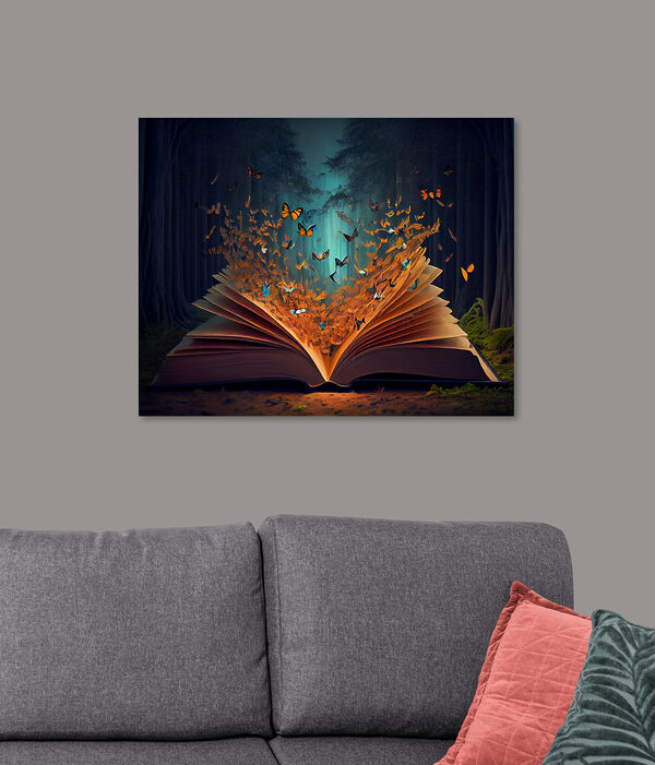 Tableaux Tableaux Livre avec des papillons qui en sortent (UGS : s33915)