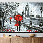 Tableaux Peinture d'un parapluie rouge