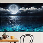 Tableaux Lune et nuages dans le ciel