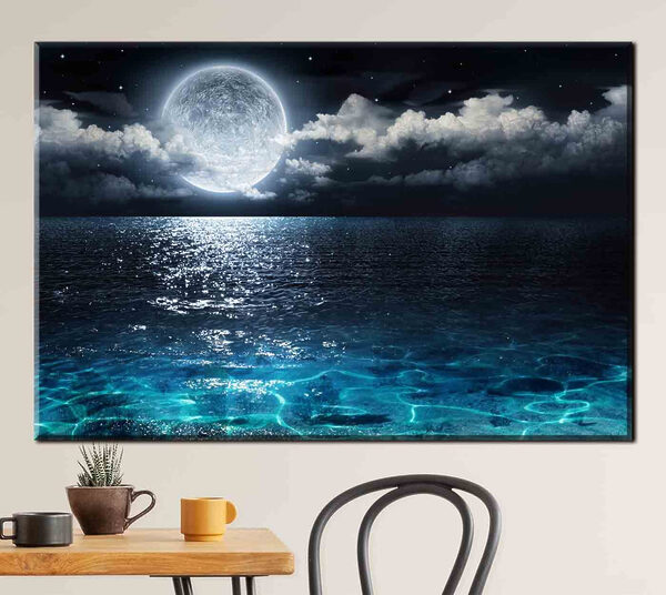 Lune et nuages dans le ciel Tableaux Lune et nuages dans le ciel