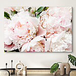 Tableaux Pivoines rose tendre en fleur.