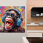 Tableaux Peinture d'un singe portant des lunettes de soleil