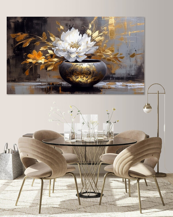 Fleurs élégantes dans un vase orné Tableaux Fleurs élégantes dans un vase orné